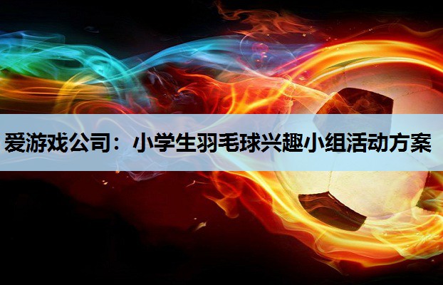 小学生羽毛球兴趣小组活动方案 小学生羽毛球兴趣小组活动方案