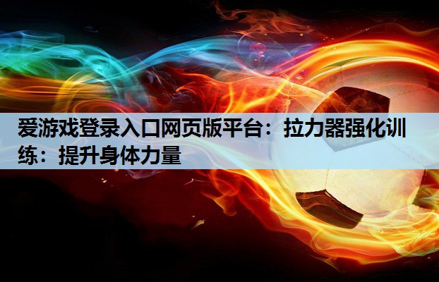 拉力器强化训练:提升身体力量 拉力器强化训练:提升身体力量